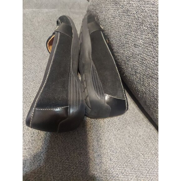 Naturalizer Shoes Womens Size 7.5 Click Ballet Loafers Black Leather Suede Slip - Picture 7 of 10